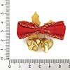 Cloth & Iron Christmas Bowknot Bell Hanging Ornaments  HJEW-S004-01C-3