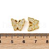 Brass Clear Cubic Zirconia Beads KK-Q081-13B-MG-3