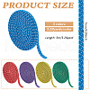 BENECREAT 5Pc 5 Colors Dots Pattern Rubber with Polyester Elastic Cord OCOR-BC0009-79-2
