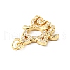 Rack Plating Brass Micro Pave Clear Cubic Zirconia Pendants ZIRC-I059-05G-3