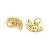 Rack Plating Brass Micro Pave Cubic Zirconia Pendants KK-K377-61G-2