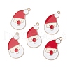 Christmas Alloy Enamel Pendants ENAM-O053-02KCG-2