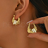 Stylish Vintage Stainless Steel Irregular Hoop Earrings BV1709-2-1