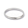 Non-Tarnish 2mm Polished Plain Dome Finger Ring for Girl Women RJEW-C012-05F-P-2