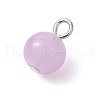 12Pcs Imitation Jade Glass Pendants PALLOY-JF02768-02-4