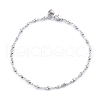 Non-Tarnish 304 Stainless Steel Link Chain Anklets X-AJEW-G026-03P-1