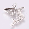 Brass Micro Pave Cubic Zirconia Pendants ZIRC-J019-03P-2