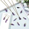 Fingerinspire Natural Amethyst Pendants FIND-FG0001-62-5