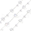 Handmade Glass Butterfly and ABS Plastic Imitation Pearl Beaded Chains CHC-R135-15P-1