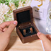 Wooden Jewelry Cufflinks Storage Magnetic Gift Case CON-WH0095-78B-4