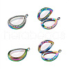 2Pcs 2 Style Alloy Magnetic Locket Pendants PALLOY-TA0002-35M-2