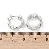 Brass Clear Cubic Zirconia Hoop Earrings EJEW-Q016-02P-3