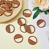 SUPERFINDINGS 20Pcs Walnut Wood Pendants WOOD-FH0002-14-4