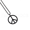 Stainless Steel Peace Sign Pendant Necklaces FS-WGCCA7A-03-2
