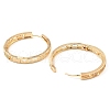 Brass with Cubic Zirconia Hoop Earrings EJEW-D078-38G-2