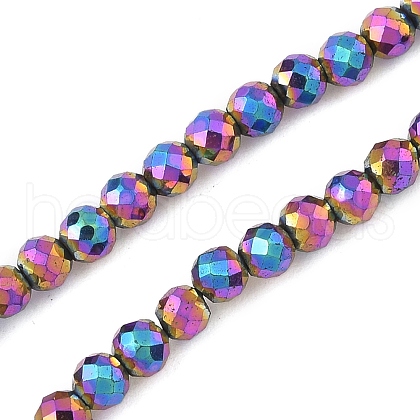 Electroplate Synthetic Magnetic Hematite Beads Strands G-A263-B01-02D-1