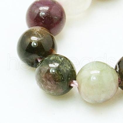 Natural Tourmaline Beads strands G-C068-4mm-8-1