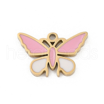 304 Stainless Steel Enamel Charms STAS-I325-052G-1