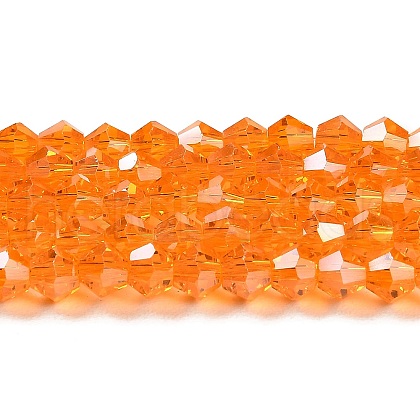 Transparent Electroplate Glass Beads Strands EGLA-A039-T4mm-B23-1