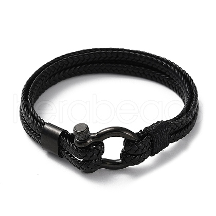 Microfiber Braided Cord Bracelet BJEW-F460-08B-1-1