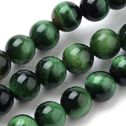 Natural Tiger Eye Beads Strands G-S259-03C-6mm-1