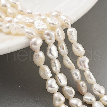 Natural Cultured Freshwater Pearl Beads Strands PEAR-P062-32C-1