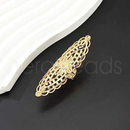 Fashionable Hollow Out Pattern Brass Cuff Rings for Women MY4102-3-1