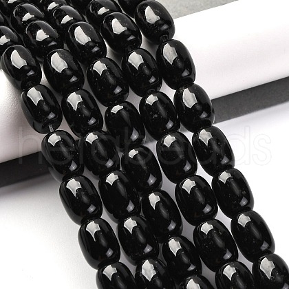 Dyed & Heated Natural Black Onyx Beads Strands G-G177-G01-01-1