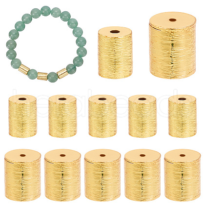   12Pcs 2 Style Brass Drawbench Beads KK-PH0005-14-1