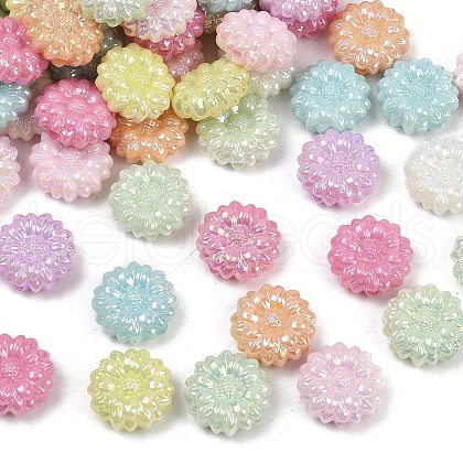 UV Plating Opaque Acrylic Beads MACR-L007-06B-1
