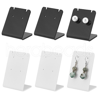 DELORIGIN 10Pcs 2 Styles Organic Glass & Acrylic Earring Displays Sets EDIS-DR0001-10-1