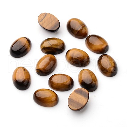 Natural Tiger Eye Oval Cabochons G-L394-06-18x13mm-1