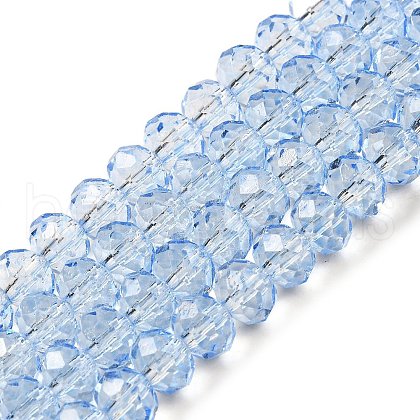 Transparent Baking Paint Glass Beads Strands X1-DGLA-A034-T8mm-D13-1