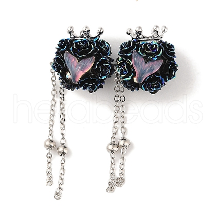 Handmade Polymer Clay Rhinestone Beads CLAY-H003-01P-02-1