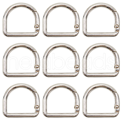 Gorgecraft 12Pcs Alloy Spring Gate Rings FIND-GF0007-10C-1