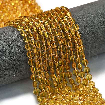 Synthetic Citrine Beads Strands G-K389-B76-01-1