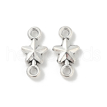 Tibetan Style Alloy Star Connector Charms TIBE-S324-21AS-1