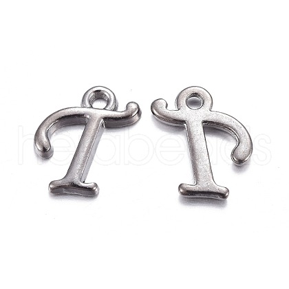 Gunmetal Plated Alloy Letter Pendants PALLOY-J718-01B-T-1