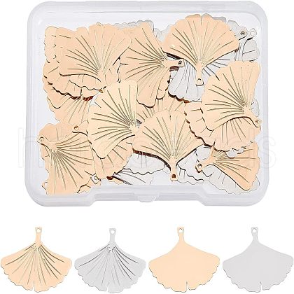 SUPERFINDINGS 80Pcs 2 Colors Brass Pendants KK-FH0002-17-1