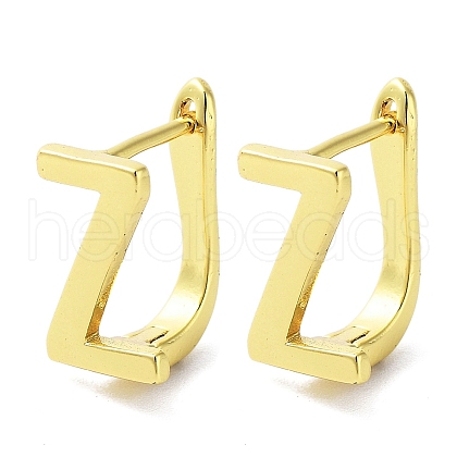 Brass Letter Stud Earrings for Women EJEW-A038-01Z-G-1