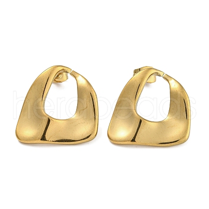 304 Stainless Steel Nuggets Stud Earrings for Women EJEW-U022-05G-1