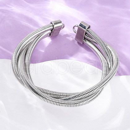 Iron Round Snake Chains BJEW-G741-02P-1