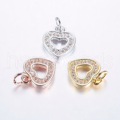 Long-Lasting Plated Brass Micro Pave Cubic Zirconia Charms ZIRC-F069-50-1