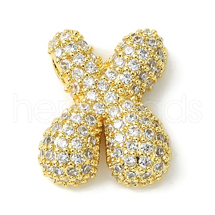 Rack Plating Brass Clear Cubic Zirconia Pendants KK-S378-01G-X-1