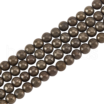 Olycraft 2 Strands Natural Pyrite Beads Strands G-OC0003-12-1