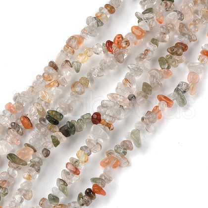 Natural Rutilated Quartz Beads Strands G-G0003-B26-1