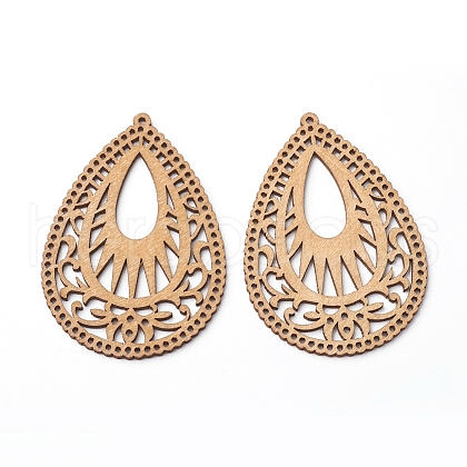 Wooden Big Pendants X-WOOD-WH0100-22-1