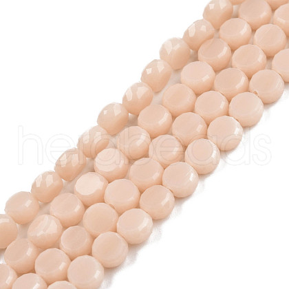 Opaque Solid Color Glass Beads Strands GLAA-N052-05B-A06-1