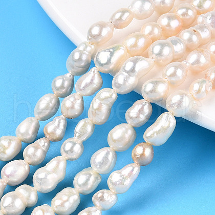 Natural Baroque Pearl Keshi Pearl Beads Strands PEAR-S020-F01-01-1