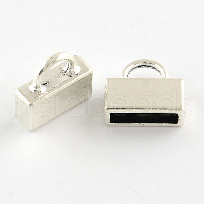 Tibetan Style Lock Alloy Cord Ends TIBEP-Q053-03AS-NR-1